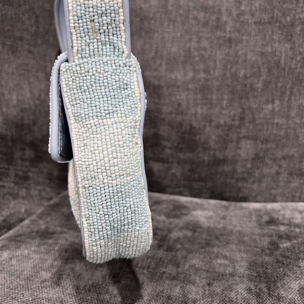 Staud Tommy Beaded Gingham Shoulder Bag - Picture 2 of 16